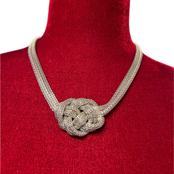 Chico's | Jewelry | New Chicos Rope Knot Silvertone Double Layer ...